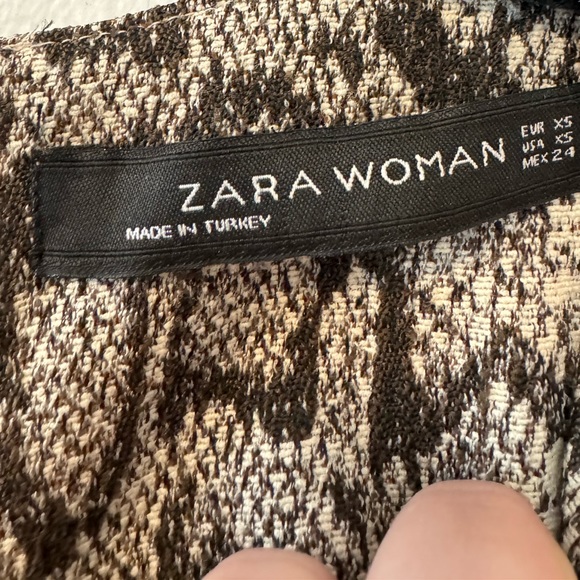 Zara Snake Animal Print Short Sleeve Shift Dress - XS - Picture 6 of 6